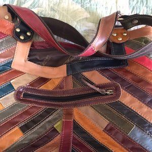 Handbag Ameri Leather Multi Color